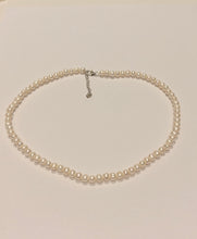 Load image into Gallery viewer, Freshwater Pearl Choker Necklace 5-6mm in Sterling Silver