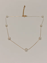 Load image into Gallery viewer, Freshwater Pearl Necklace 5-6mm in Stainless Steel