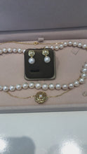 Load and play video in Gallery viewer, Camellia Sterling Silver And Premium Round Pearl Sets
