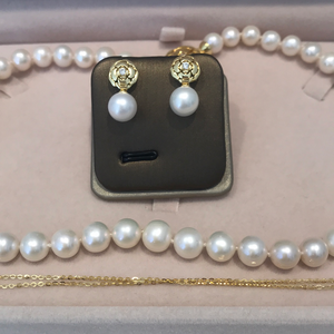 Camellia Sterling Silver And Premium Round Pearl Sets
