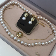 Load image into Gallery viewer, Camellia Sterling Silver And Premium Round Pearl Sets