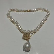 Load image into Gallery viewer, Rose 8-9 MM Premium Freshwater Pearl Set