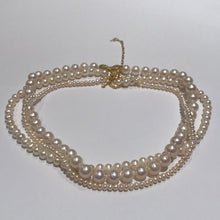 Load image into Gallery viewer, Three-Piece Freshwater Pearl Necklace Set 5-10mm in 14K Gold Filled