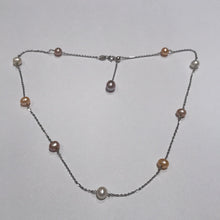 Load image into Gallery viewer, Adjustable Freshwater Pearls and Sterling Silver Necklaces