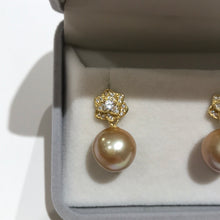 Load image into Gallery viewer, Golden Freshwater Pearls Earrings 04
