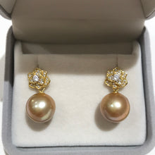 Load image into Gallery viewer, Golden Freshwater Pearls Earrings 04