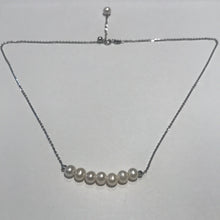 Load image into Gallery viewer, Smile Freshwater Pearl Necklace Silver