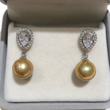 Load image into Gallery viewer, Golden Freshwater Pearls Earrings 06