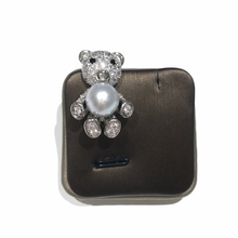 Load image into Gallery viewer, Bear Brooches with Akoya Sea Pearls