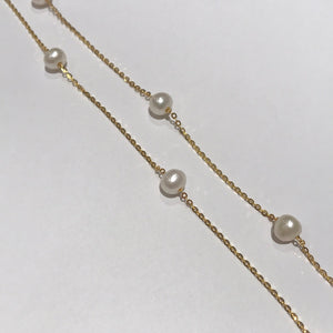 Adjustable Freshwater Pearls and Sterling Silver Necklaces