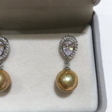 Load image into Gallery viewer, Golden Freshwater Pearls Earrings 06