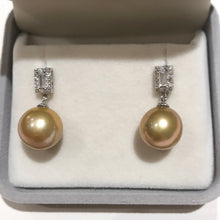 Load image into Gallery viewer, Golden Freshwater Pearls Earrings 05