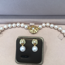 Load image into Gallery viewer, Camellia Sterling Silver And Premium Round Pearl Sets
