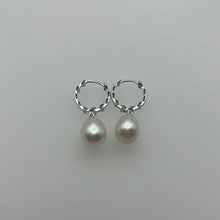 Load image into Gallery viewer, Hoop Freshwater Pearl Earrings