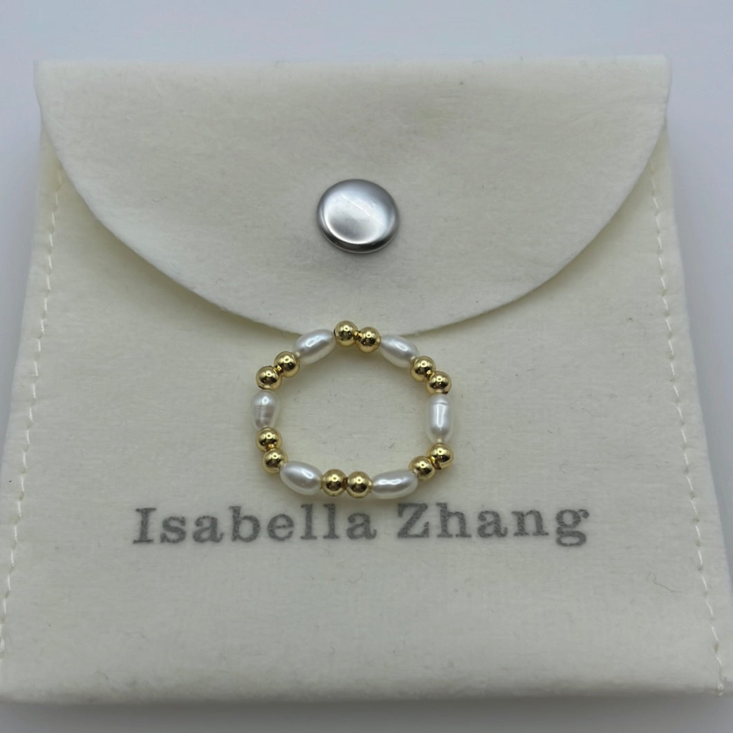 Elastic Pearl Ring 06