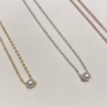 Load image into Gallery viewer, Sterling Silver and Tiny Freshwater Pearl Necklaces