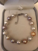 Load image into Gallery viewer, Multicolour 9-10MM Round Freshwater Pearl Bracelet