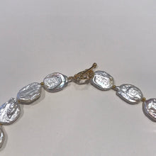 Load image into Gallery viewer, Golden Stoned Baroque Freshwater Pearl Necklace