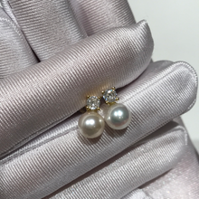 Load image into Gallery viewer, Princesses Akoya Sea Pearls Studs 7-7.5MM