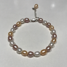 Load image into Gallery viewer, Candy Coloured Oval Pearl Bracelets