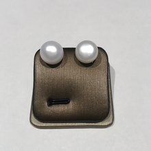 Load image into Gallery viewer, 11-12MM Sterling Silver White Pearl Studs
