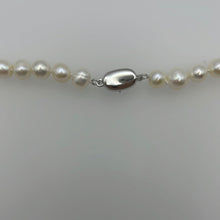 Load image into Gallery viewer, 7MM Pearl Necklace Silver