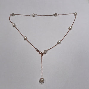 Adjustable Freshwater Pearls and Sterling Silver Necklaces