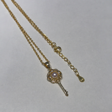 Load image into Gallery viewer, Akoya Sea Pearl Key Necklaces