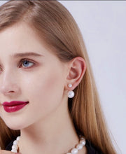 Load image into Gallery viewer, 11MM Freshwater Pearl Studs Sterling Silver
