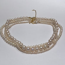 Load image into Gallery viewer, Three-Piece Freshwater Pearl Necklace Set 5-10mm in 14K Gold Filled