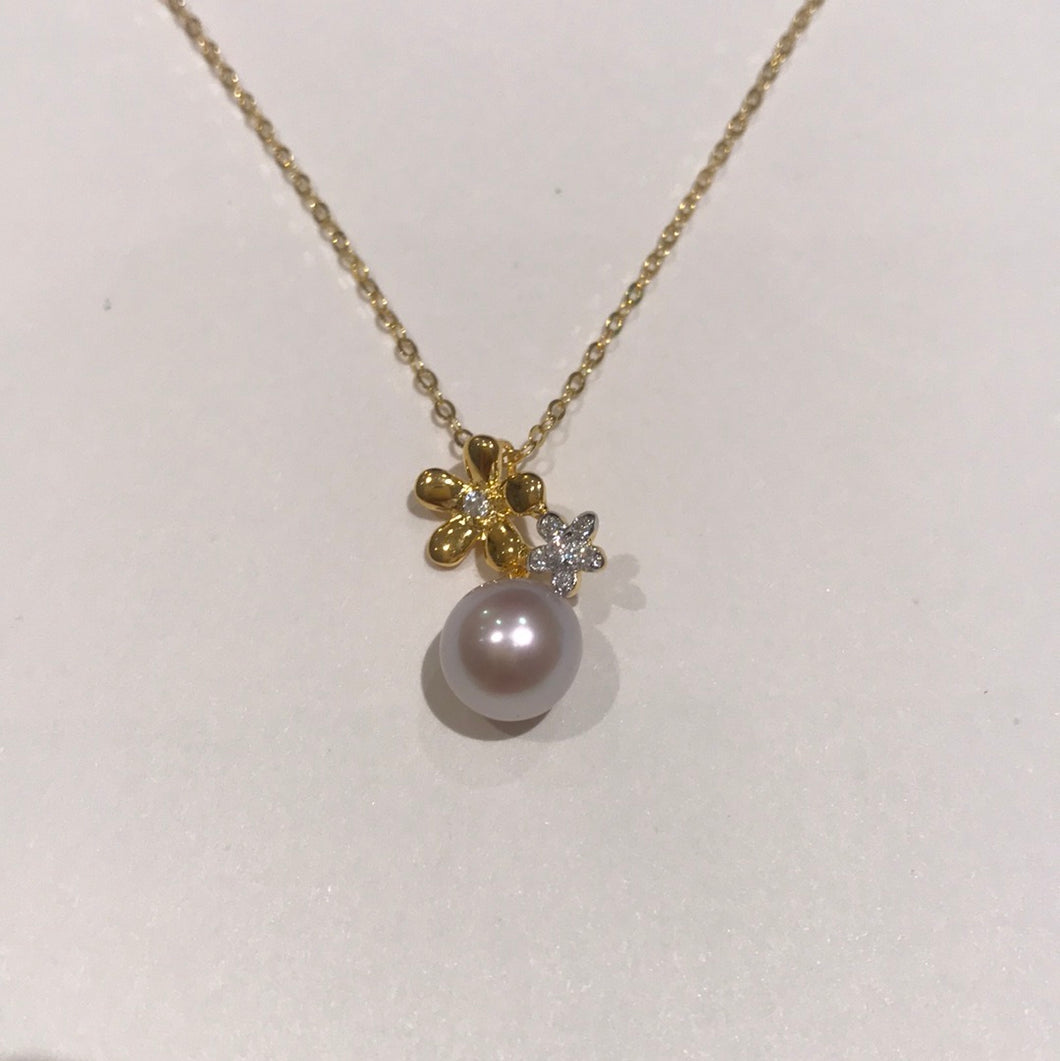 Flower Round Pearl Necklaces