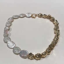 Load image into Gallery viewer, Golden Stoned Freshwater PearlNecklace