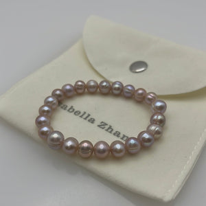Elastic Purple Pearl Bracelets