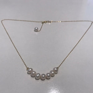 Smile Freshwater Pearl Necklaces Golden