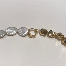 Load image into Gallery viewer, Golden Stoned Freshwater PearlNecklace