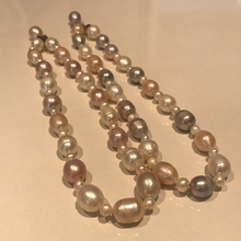 Load image into Gallery viewer, Mixed Size and Colour Pearl Necklaces