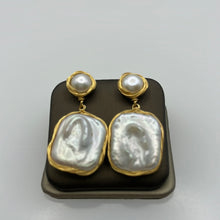 Load image into Gallery viewer, Freshwater Pearl Earrings 8-9mm in 14K Gold Filled