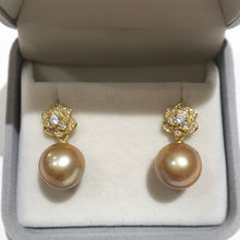 Load image into Gallery viewer, Golden Freshwater Pearls Earrings 04