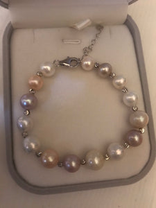 Multicolour 9-10MM Round Freshwater Pearl Bracelet