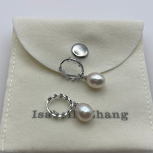 Load image into Gallery viewer, Hoop Freshwater Pearl Earrings