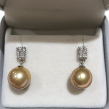 Load image into Gallery viewer, Golden Freshwater Pearls Earrings 05