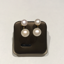 Load image into Gallery viewer, Double Pearl Studs (Golden)