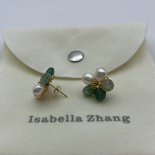 Load image into Gallery viewer, Flower Studs With Green Amethyst