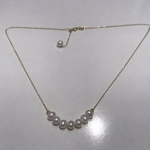 Smile Freshwater Pearl Necklaces Golden