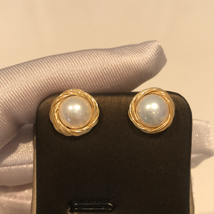 Freshwater Pearl Planet Studs
