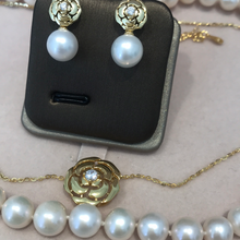 Load image into Gallery viewer, Camellia Sterling Silver And Premium Round Pearl Sets