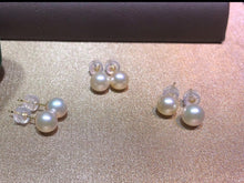 Load image into Gallery viewer, 18K Golds 4-5MM Akoya Sea Pearl Studs