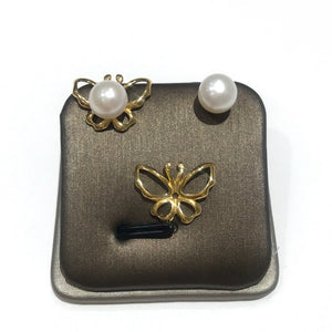 Butterfly And Pearl Studs