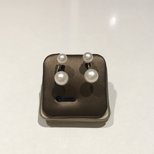Load image into Gallery viewer, Double Pearls Studs