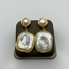 Load image into Gallery viewer, Freshwater Pearl Earrings 8-9mm in 14K Gold Filled
